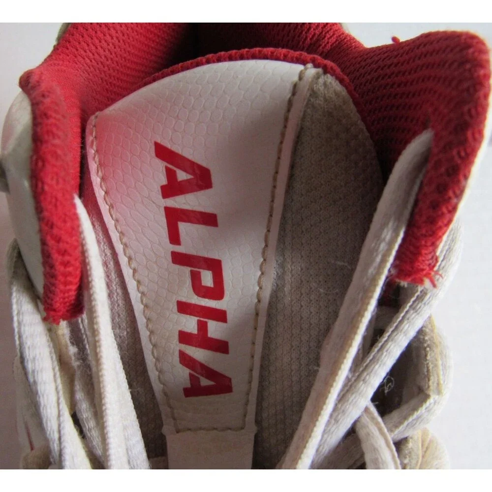 Nike Alpha Fast Flex White/Red Football/Baseball Cleats Size 9.5